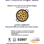 La jornada comenzará a las 10:30 de la mañana cocinando, gracias a la colaboración de varios maestros paelleros. Cuando acaben las paellas serán envasadas en tuppers, y después las familias voluntarias repartirán las raciones por casas, parroquias e instituciones.